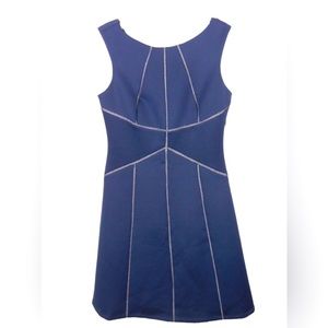 Calvin Klein Black Scuba A Line Dress Navy Blue Size 6 NWT